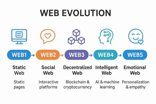 The Evolution of the Web: From Web1 to Web5 Explained 2 Web Evolution
