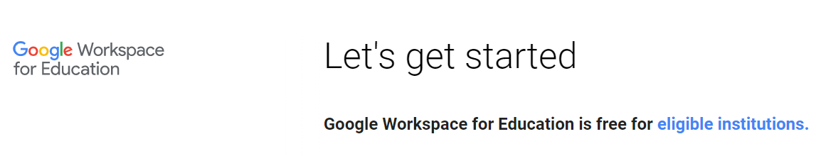 G-Suite for Education Signup