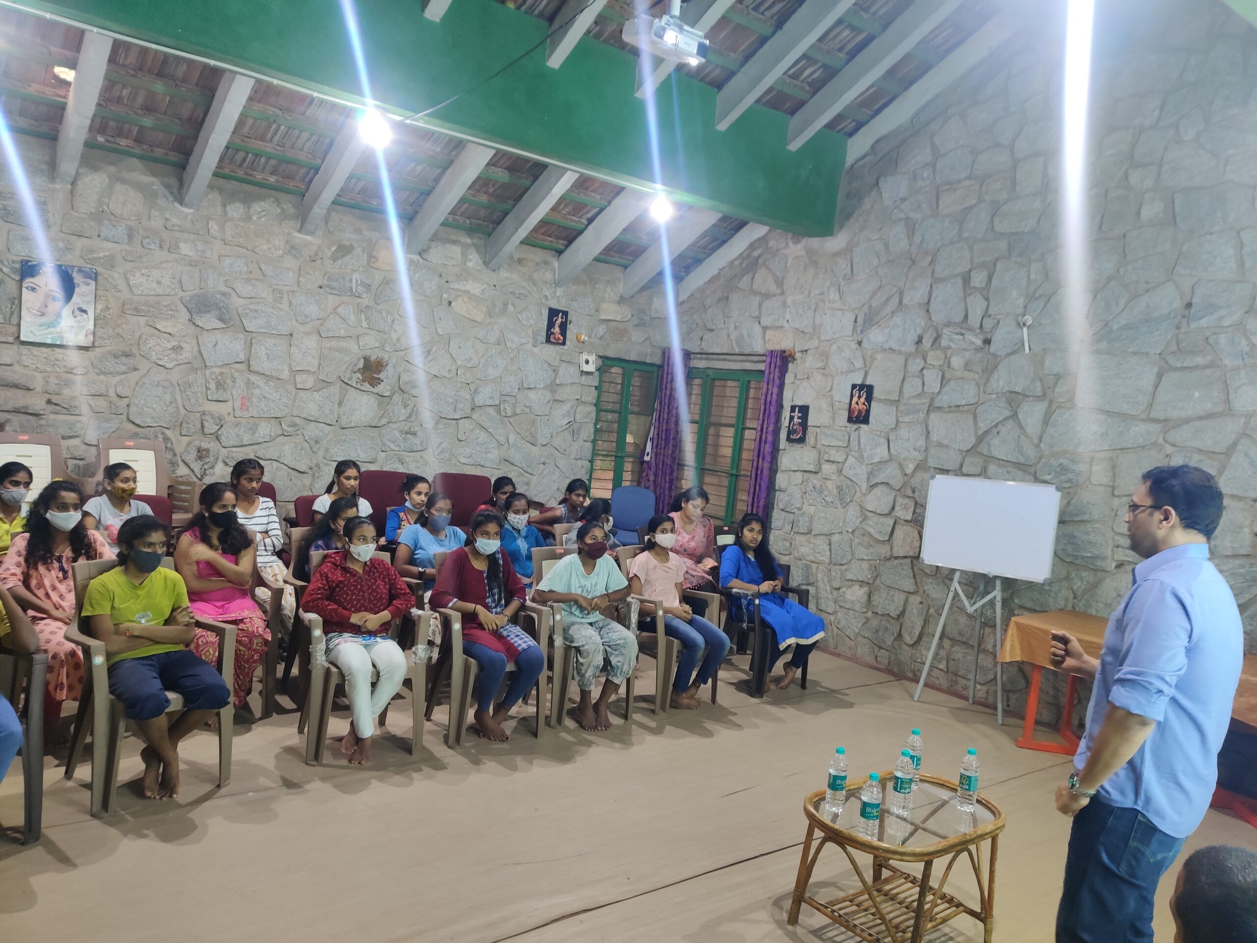 Olympian shooter PN Prakash addressing the youth on International Youth Day