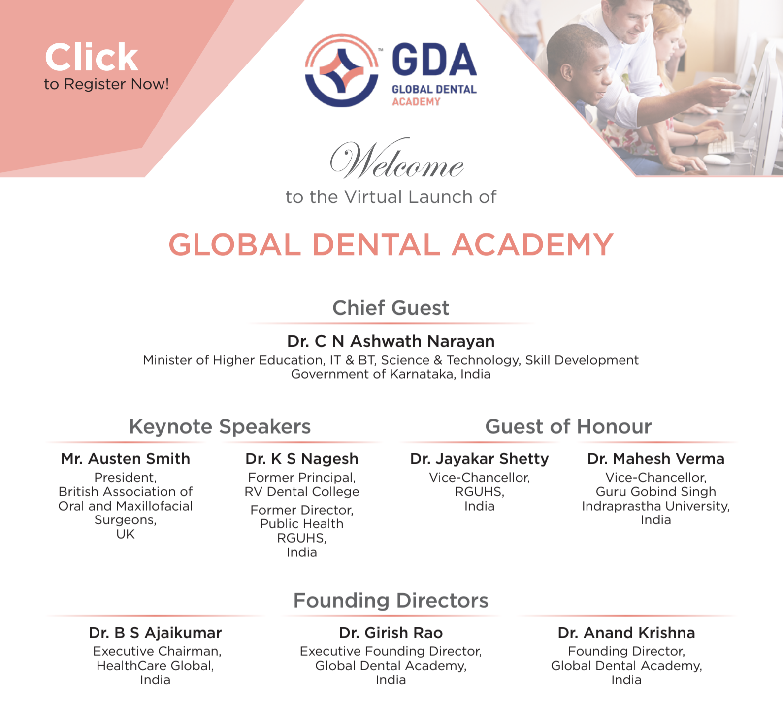 Global Dental Academy (GDA) virtual launch by Global Healthcare Academy (GHA)
