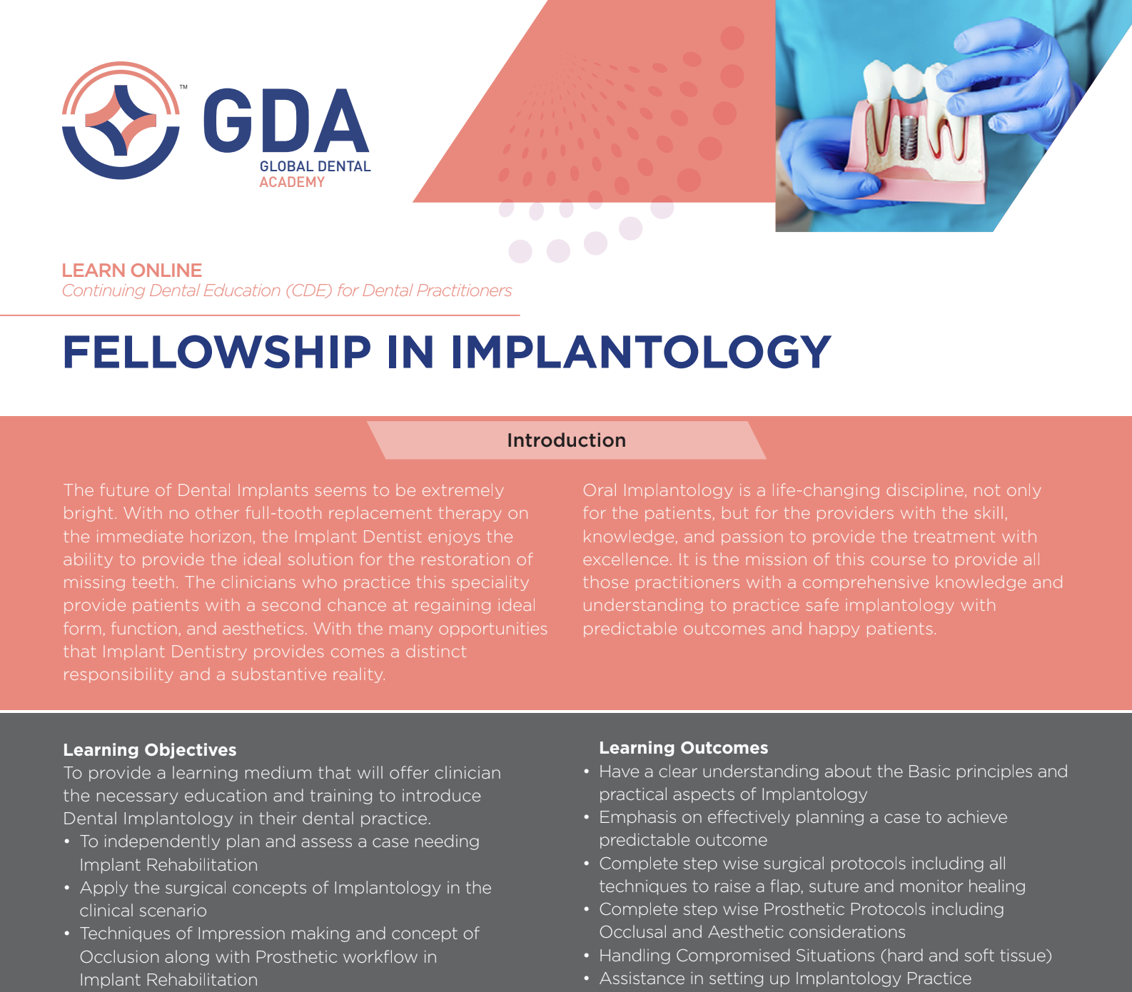 Fellowship in Implantology by Global Dental Academy (GDA)