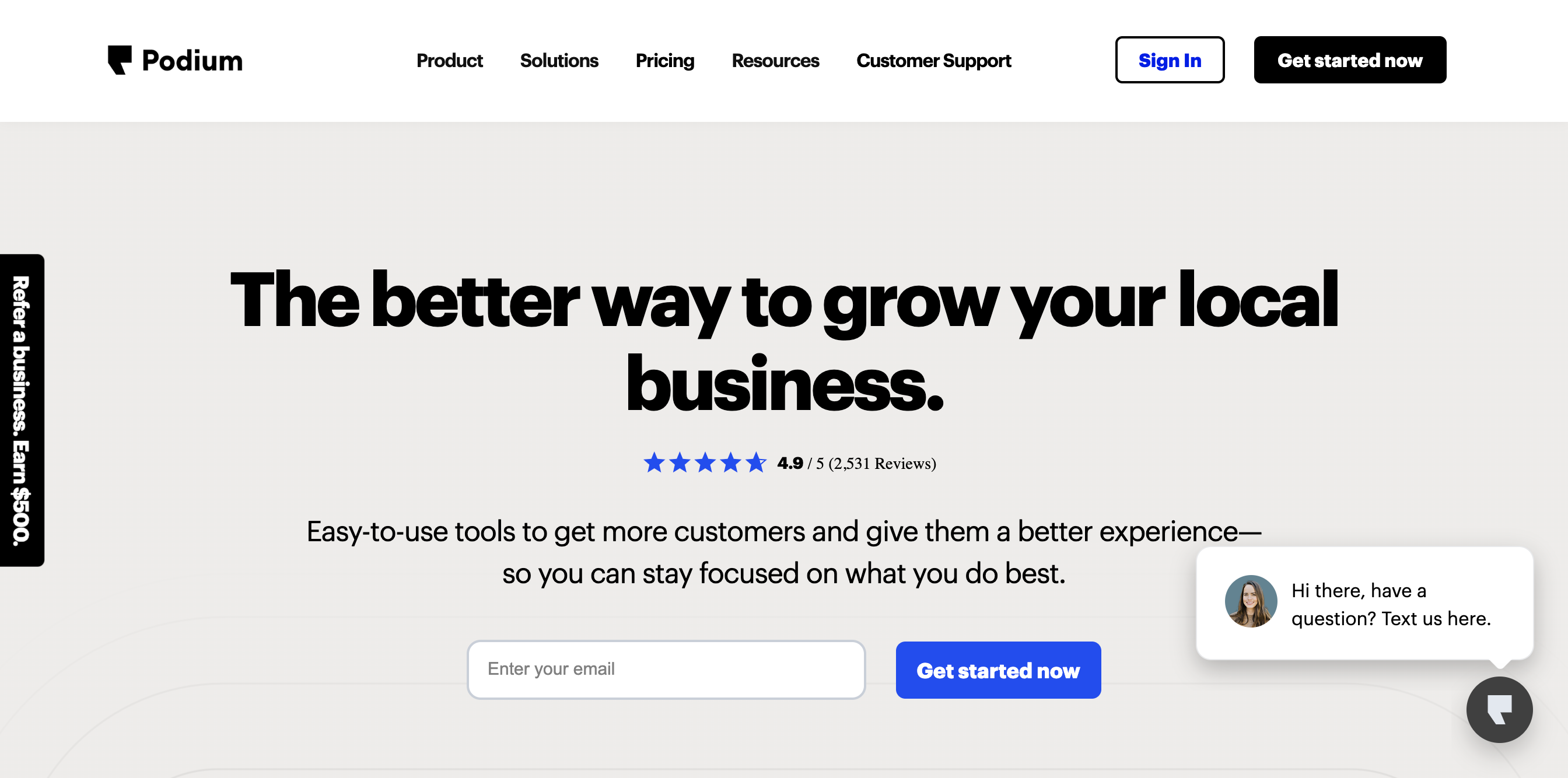 Podium - The better way to grow your local business.