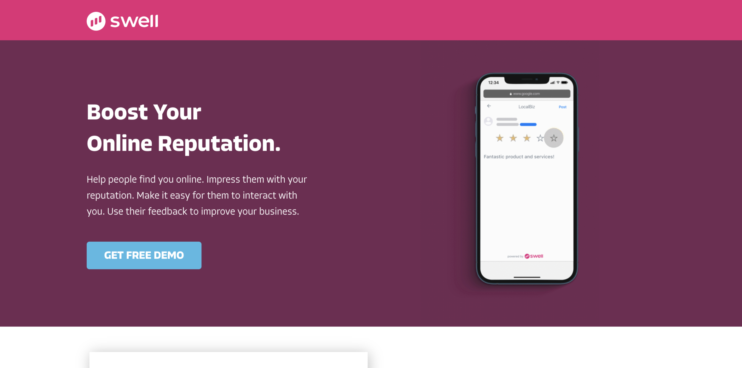 Swell - Boost your online reputation.