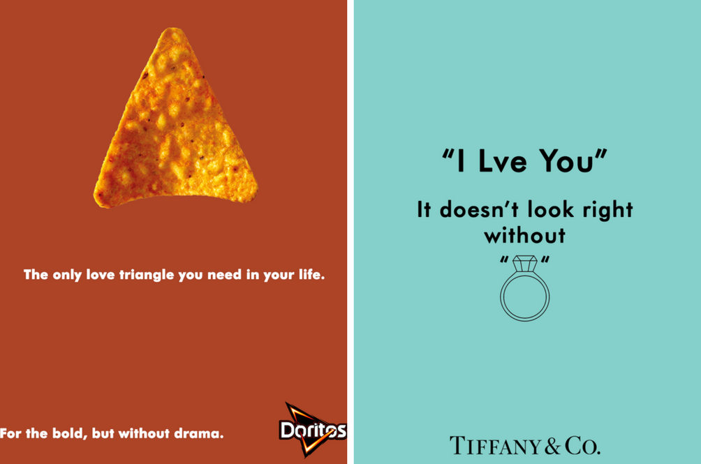 Excellent work by the copywriter of Doritos and Tiffany &amp; Co.