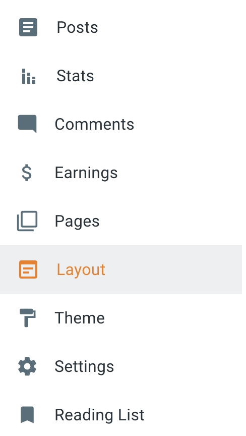layout option blogger
