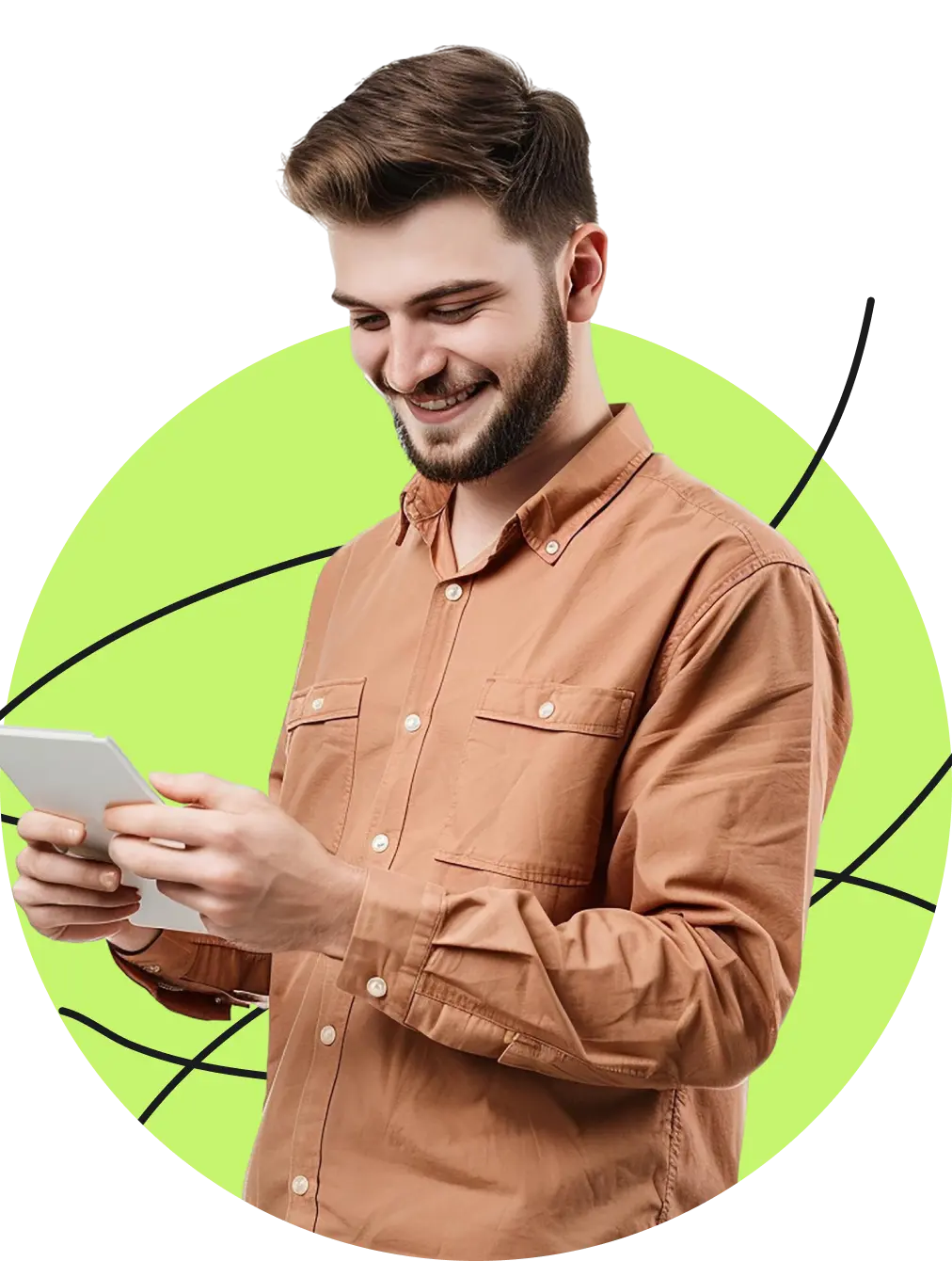 Bridging Points Media 9 A person with a tablet