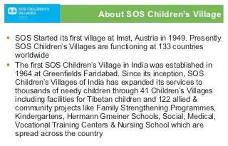 About SOS Children's Village